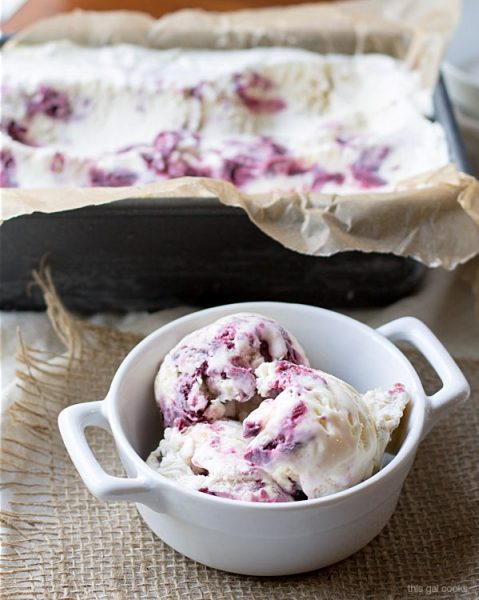 Crazy good, made from scratch Cherry Cobbler Ice Cream