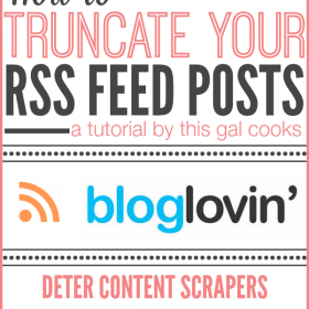 How to Truncate Your RSS Feed Posts on This Gal Cooks