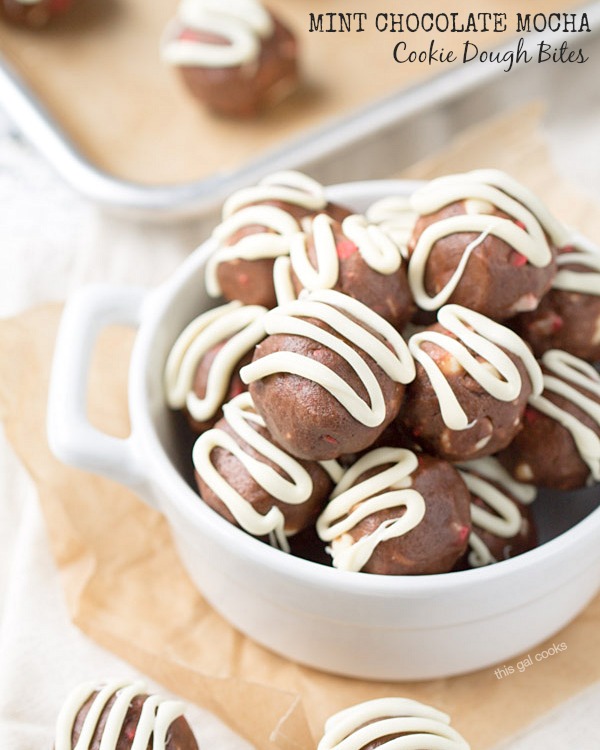 Mint Chocolate Mocha Cookie Dough Bites by This Gal Cooks