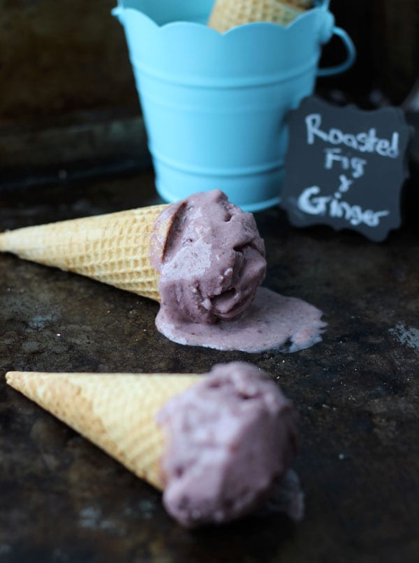 Fig coconut ginger ice cream