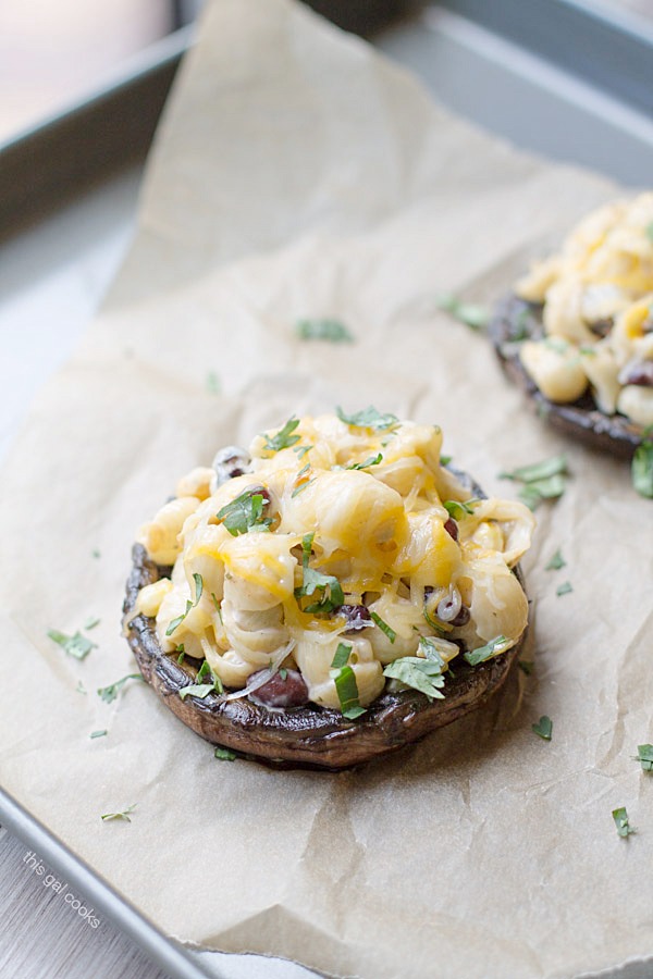 Southwest Pasta Salad Stuffed Mushrooms4