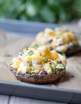 Southwest Pasta Salad Stuffed Mushrooms