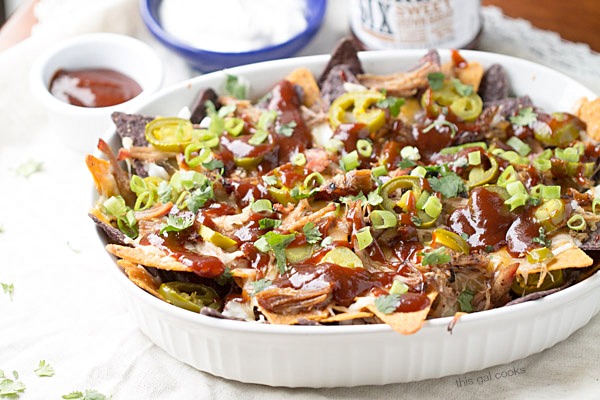 Pulled Pork BBQ Nachos by This Gal Cooks