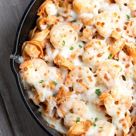 Italian Shrimp Tortellini Bake on This Gal Cooks #dinner
