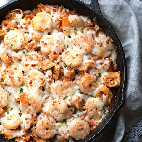 Italian Shrimp Tortellini Bake on This Gal Cooks #dinner