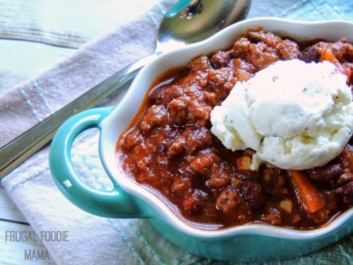 Italian Style Red Wine Chili by Frugal Foodie Mama