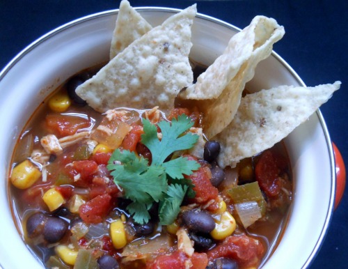 Slow Cooker Chicken Tortilla Soup by Sugar Dish Me