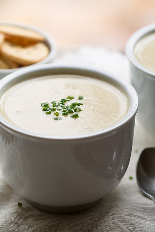 Slow Cooker Potato Ham and Leek Soup from This Gal Cooks