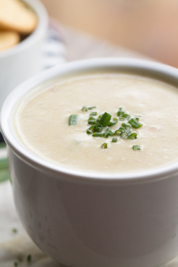 Slow Cooker Potato Ham and Leek Soup from This Gal Cooks