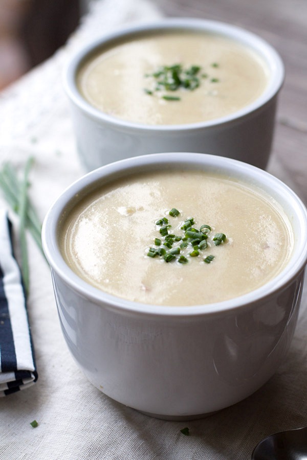 Slow Cooker Potato Ham and Leek Soup from This Gal Cooks