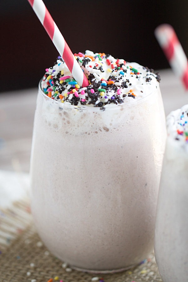 Strawberry Cookies and Cream Kefir Shake on This Gal Cooks