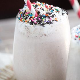 Strawberry Cookies and Cream Kefir Shake on This Gal Cooks