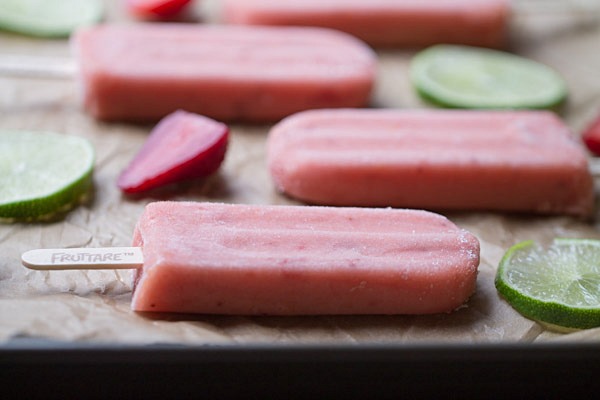 Strawberry Lime Mint Spritzers and Fruttare Bars