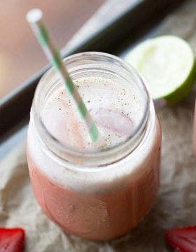 Strawberry Lime Mint Spritzers and Fruttare Bars