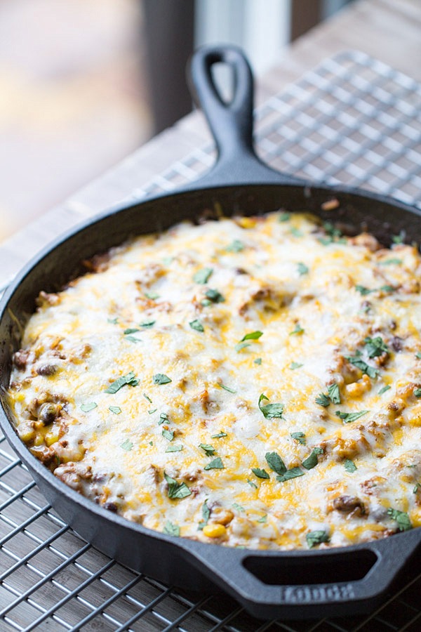 Easy Beef Tex Mex Skillet Casserole