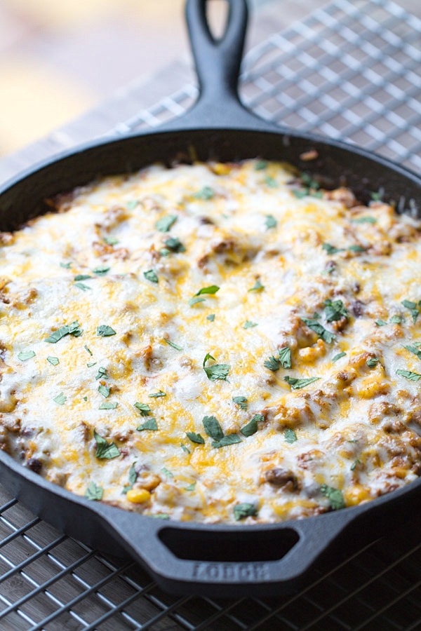 Easy Beef Tex Mex Skillet Casserole