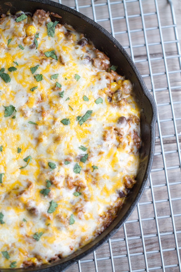 Easy Beef Tex Mex Skillet Casserole