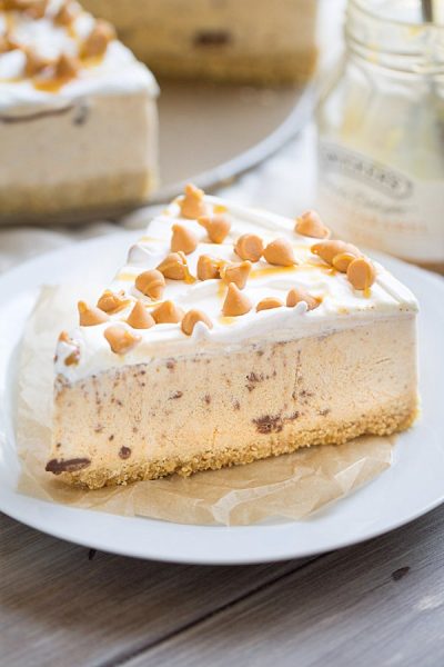 Pumpkin Spice Nutella Swirl Ice Cream Pie