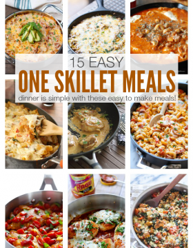 Dinner is simple with these easy to make One Skillet Meals! Olus, fewer dirty dishes to clean! | This Gal Cooks