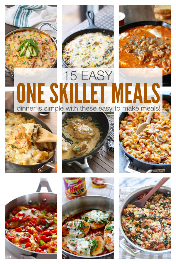 Dinner is simple with these easy to make One Skillet Meals! Olus, fewer dirty dishes to clean! | This Gal Cooks