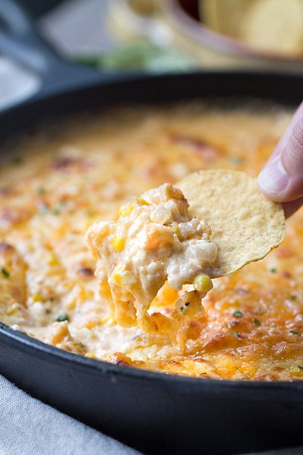 The BEST Cheesy Chipotle Shrimp Dip you'll ever get your hands on! Perfect for game day!