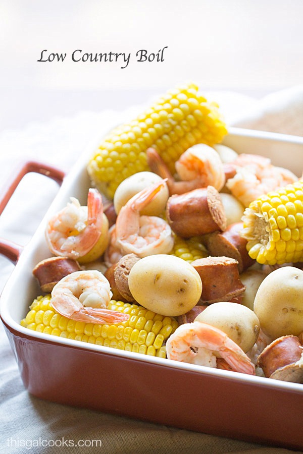 Low Country Boil. A simple one pot meal that will feed a crowd! | This Gal Cooks