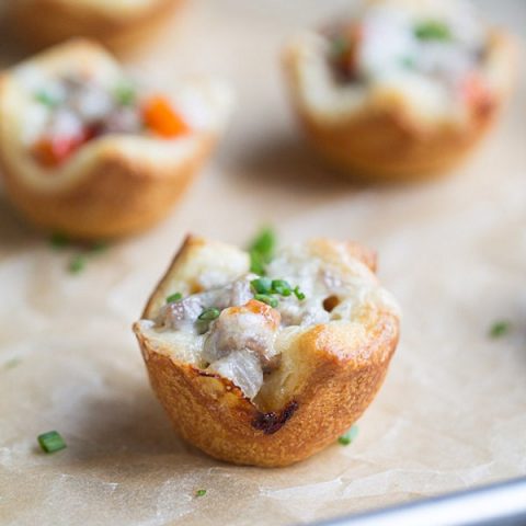 Cheesesteak Crescent Roll Cups | This Gal Cooks