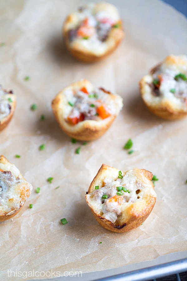 Cheesesteak Crescent Roll Cups | This Gal Cooks