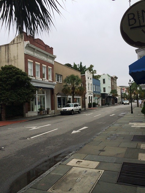 View down King Street. Notice the little apartments and office buildings above the store fronts.