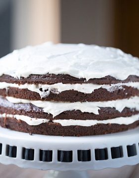 Chocolate Cabernet Cake. Made from scratch, this simple chocolate cake is made from soft, moist and my new favorite dessert! | This Gal Cooks