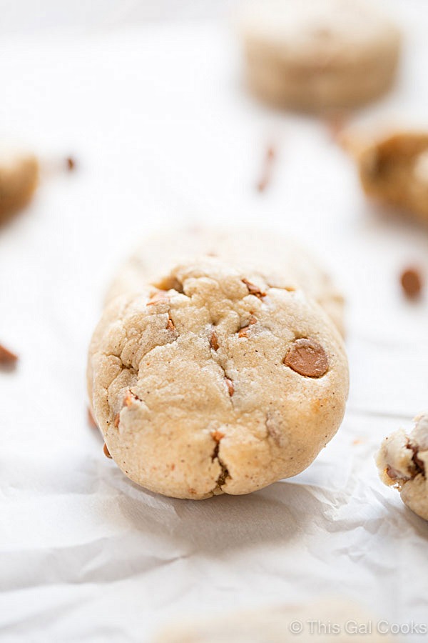 Pumpkin Cinnamon Chip Cream Cheese Cookies | This Gal Cooks #dessert