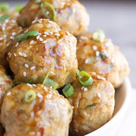 Spicy Asian Chicken Meatballs | This Gal Cooks #appetizer