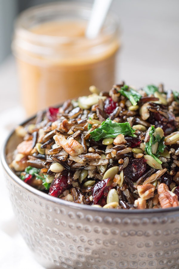 Harvest Wild Rice Salad with Pumpkin Vinaigrette