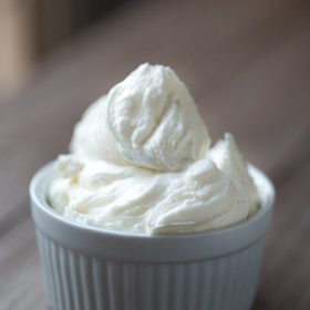 Simple Vanilla Bean Buttercream Frosting. Perfect for topping cakes and cupcakes. | This Gal Cooks