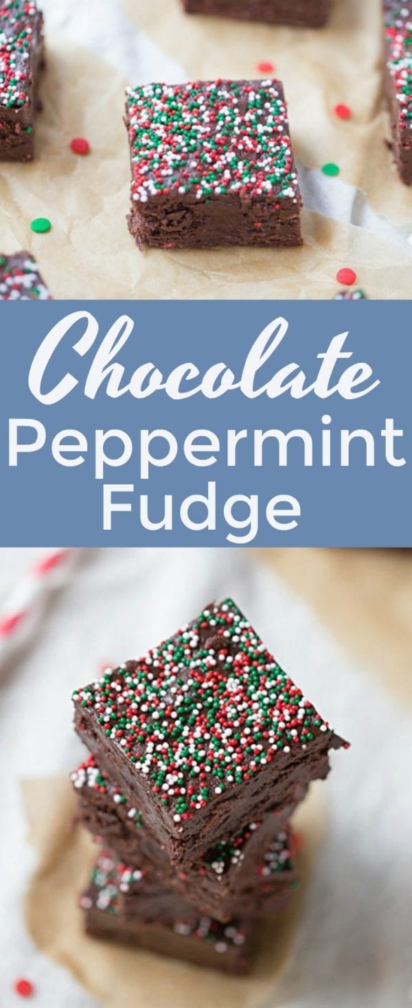 Chocolate Peppermint Fudge - This Gal Cooks