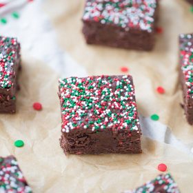 Chocolate Peppermint Fudge is a simple recipe that's perfect for Christmas! | This Gal Cooks