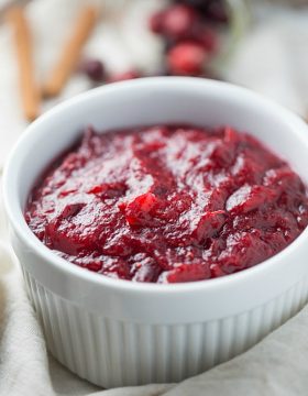 Simple Cranberry Orange Apple Sauce. Perfect for Christmas dinner and other holiday meals.