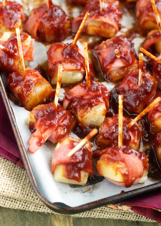 Sweet and Sour Bacon Wrapped Pineapples | Food Faith Fitness