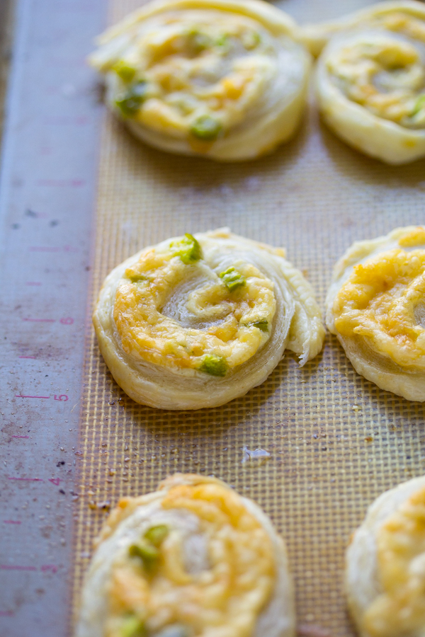 Jalapeno Smoked Gouda Puff Pastry Party Pinwheels | Sweet Peas and Saffron