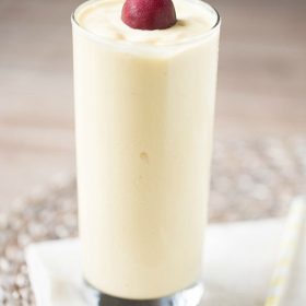 This dairy free Pina Colada Smoothie is full of pineapple, coconut milk and mango. So smooth and creamy and perfect for breakfast, too!