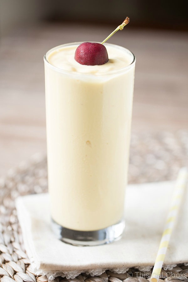 This dairy free Pina Colada Smoothie is full of pineapple, coconut milk and mango. So smooth and creamy and perfect for breakfast, too!