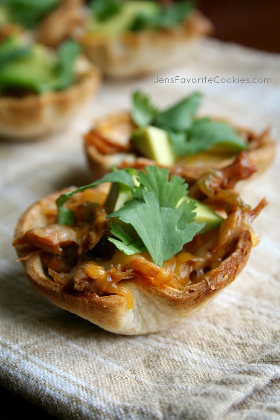 Pulled Pork Tortilla Cups | Jen's Favorite Cookies