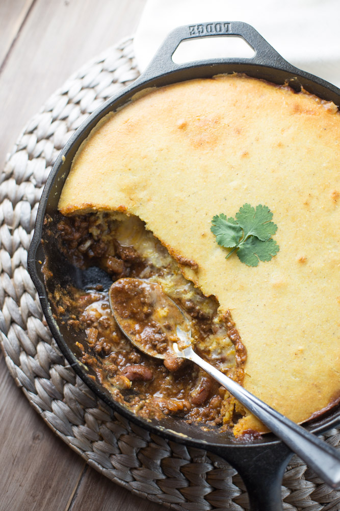 For dinner: Easy Tamale Pie that's made in one skillet!