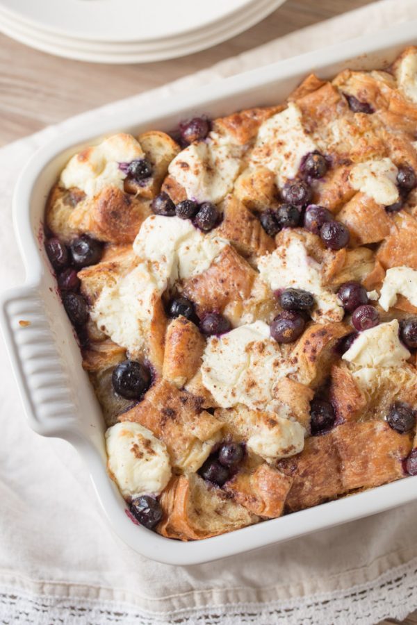 For breakfast: Croissant French Toast Casserole.