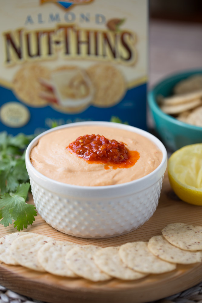 Harissa White Bean Hummus. Dairy free. Vegan. Easy Appetizer | This Gal Cooks