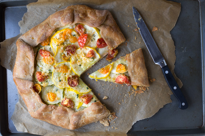 Summer Squash Tart with Roasted Tomatoes
