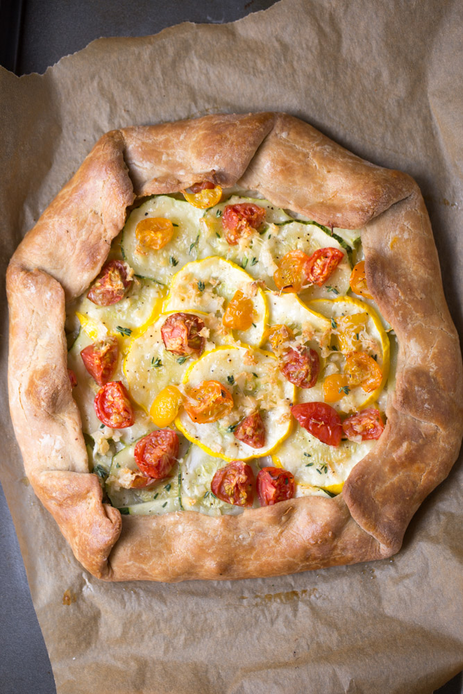 Summer Squash Tart with Roasted Tomatoes