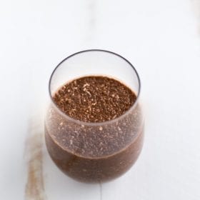 This Chocolate Coconut Chia Pudding is a delicious dairy free dessert option. Made with the superfoods Chia and Cacao. | This Gal Cooks