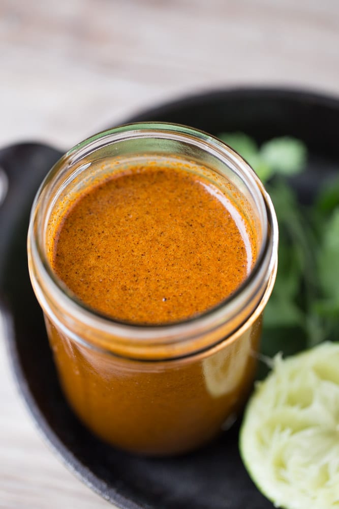 Homemade Enchilada Sauce. This enchilada sauce is gluten free, vegan and made without vegetable oil! | This Gal Cooks 
