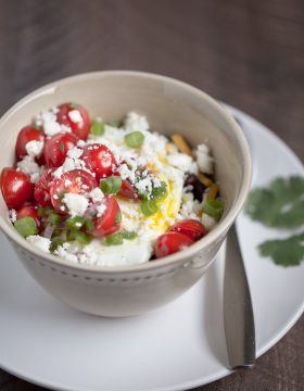 Savory Breakfast Oatmeal (tex-mex style)